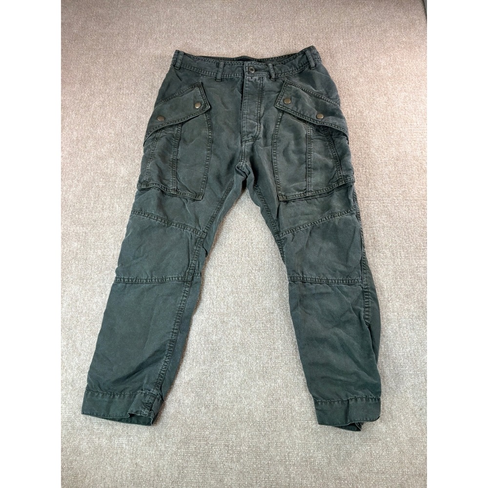 The Kooples Jeans Womens Dark Green Cargo Pants Button Fly Size  2
